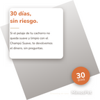 Garantía MimosPet de 30 días para el champú suave para cachorros