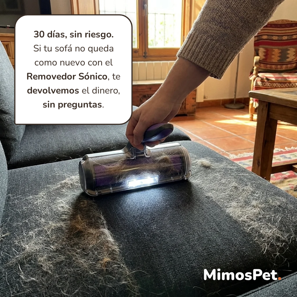 Garantía MimosPet de 30 días para el removedor de pelo sónico