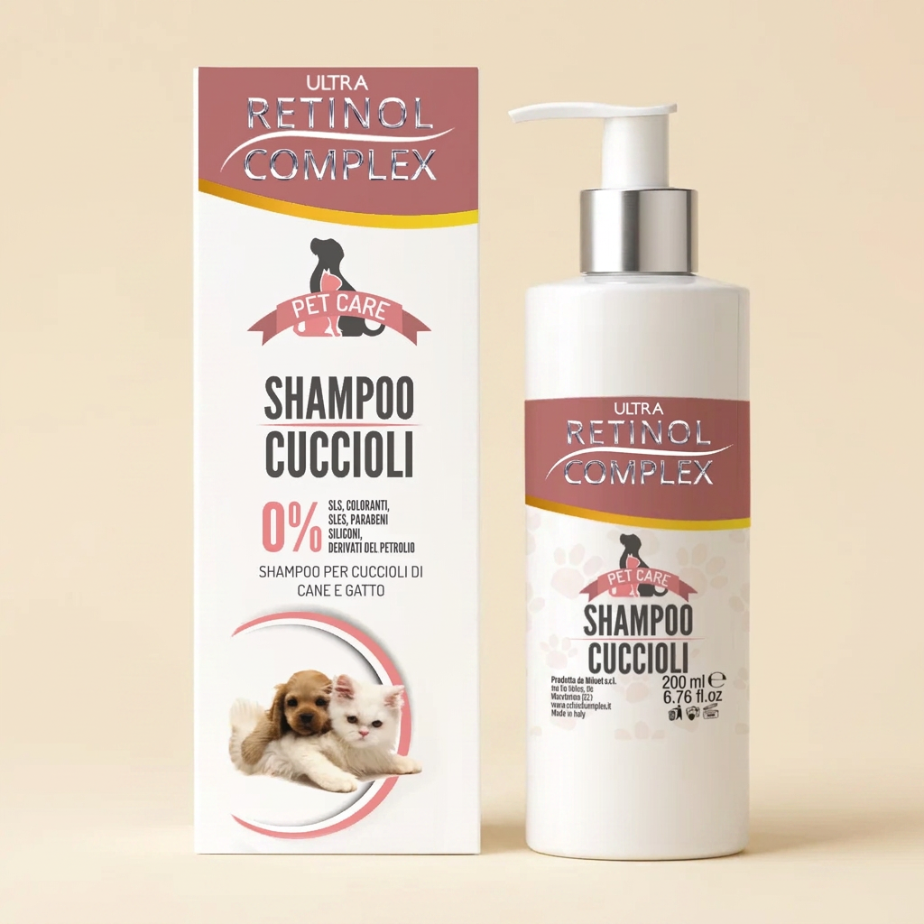 Champú Retinol Complex sobre fondo crema